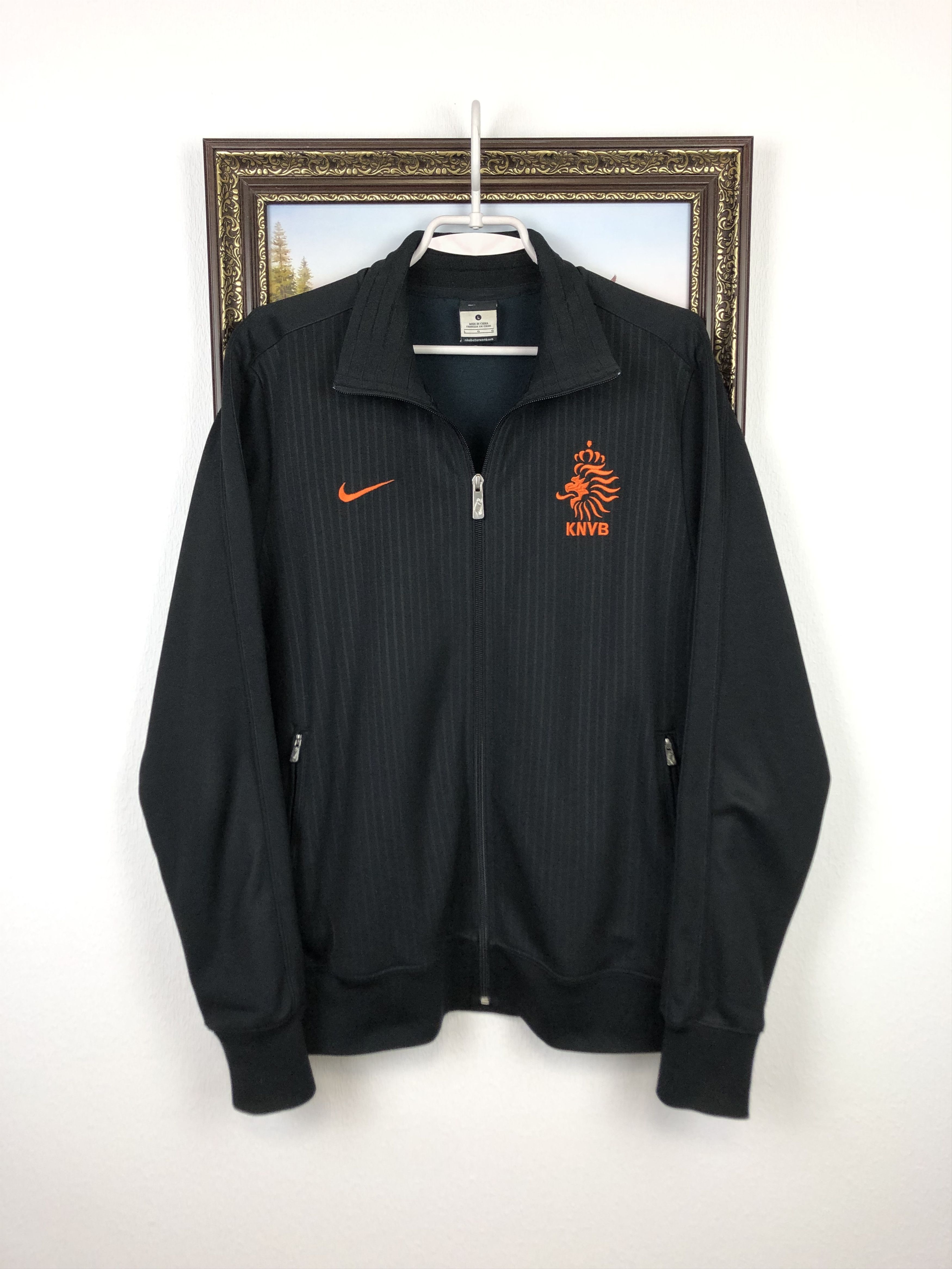 Nike Netherlands Holland Football Black Jacket Soccer Track