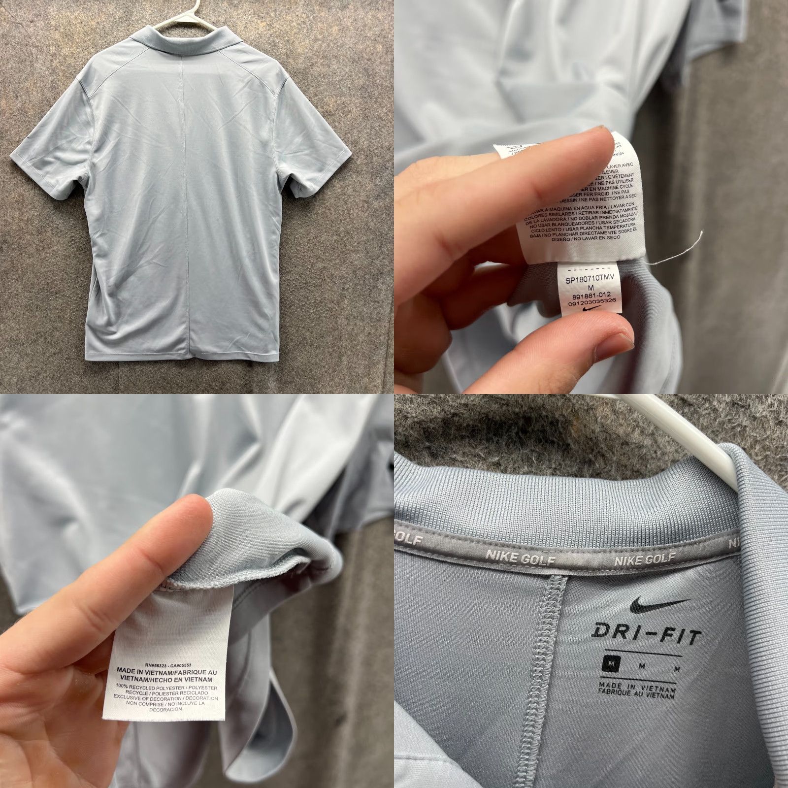 Nike VINTAGE Nike Polo Shirt Men Medium Blue Dry Victory Golf Golfer Dri Fit Omega Trophie Polo Shirt Mens Medium Blue Nike Dri-FIT Golf Vintage Size US M / EU 48-50 / 2 - 8 Thumbnail