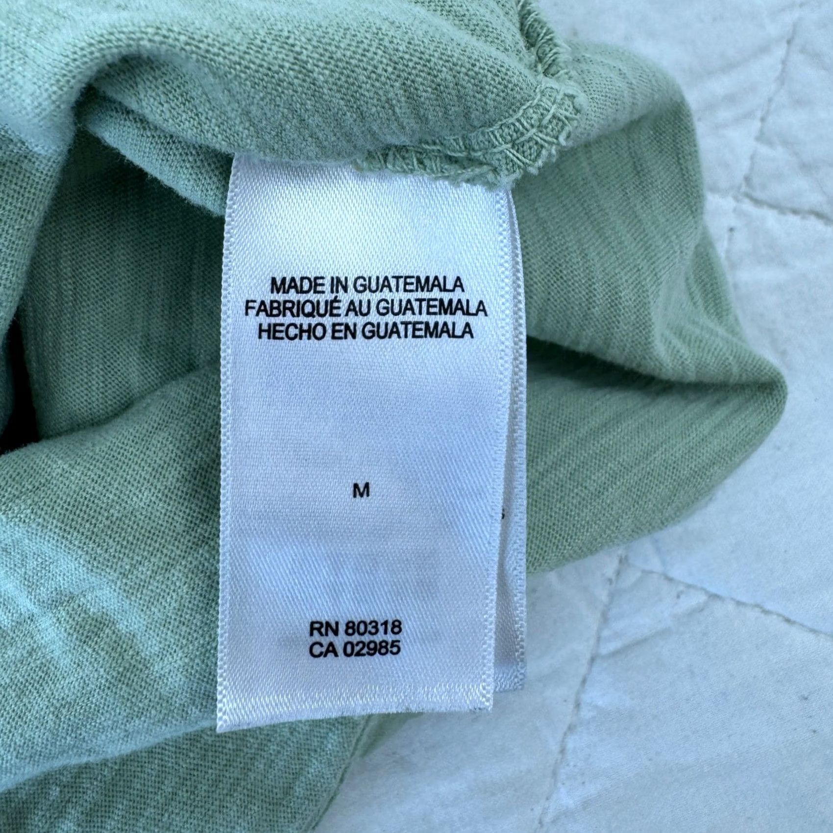 Lucky Brand Lucky Brand Womens Lucky Clover T-Shirt Sage Green Embroidered Slub Tee Size M Size M / US 6-8 / IT 42-44 - 4 Thumbnail