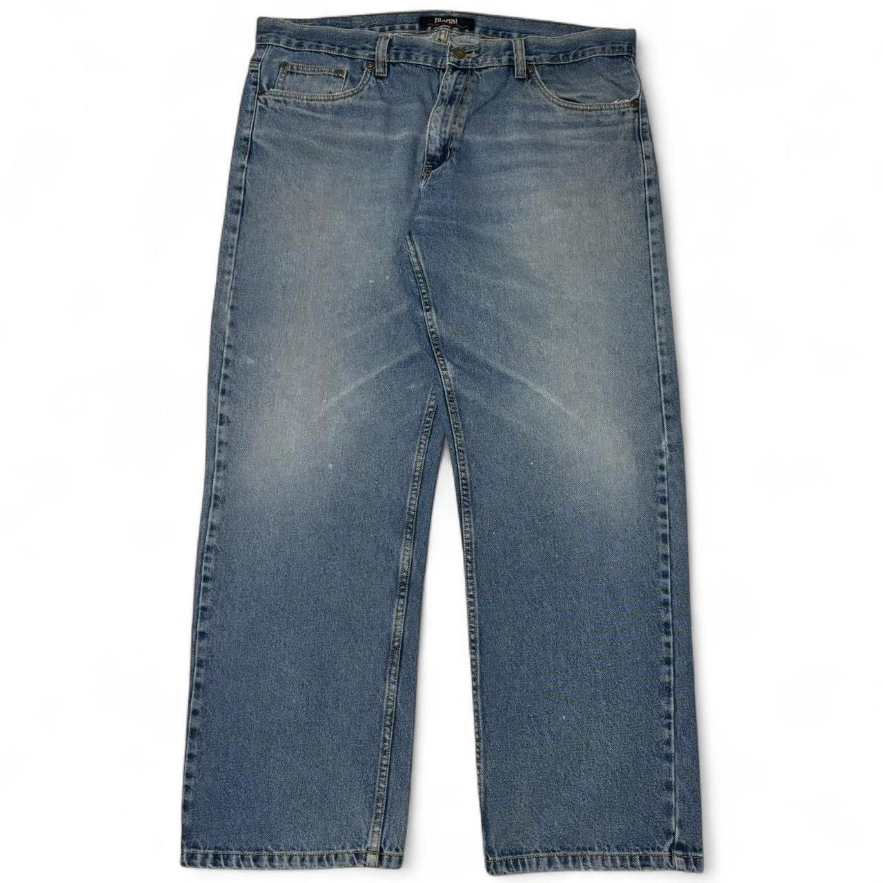 Vintage Vintage 00s Faded Blue Baggy Denim Jeans Size US 40 / EU 56 - 1 Thumbnail