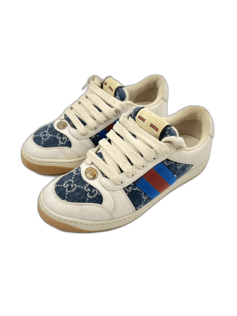 Gucci Denim Sneakers 37.5 Size 98% New-2505