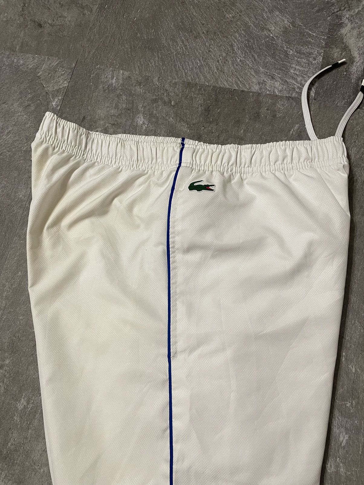 Lacoste Vintage Lacoste White Nylon Track Pants Y2K Drill Style Rare Size US 28 / EU 44 - 3 Thumbnail