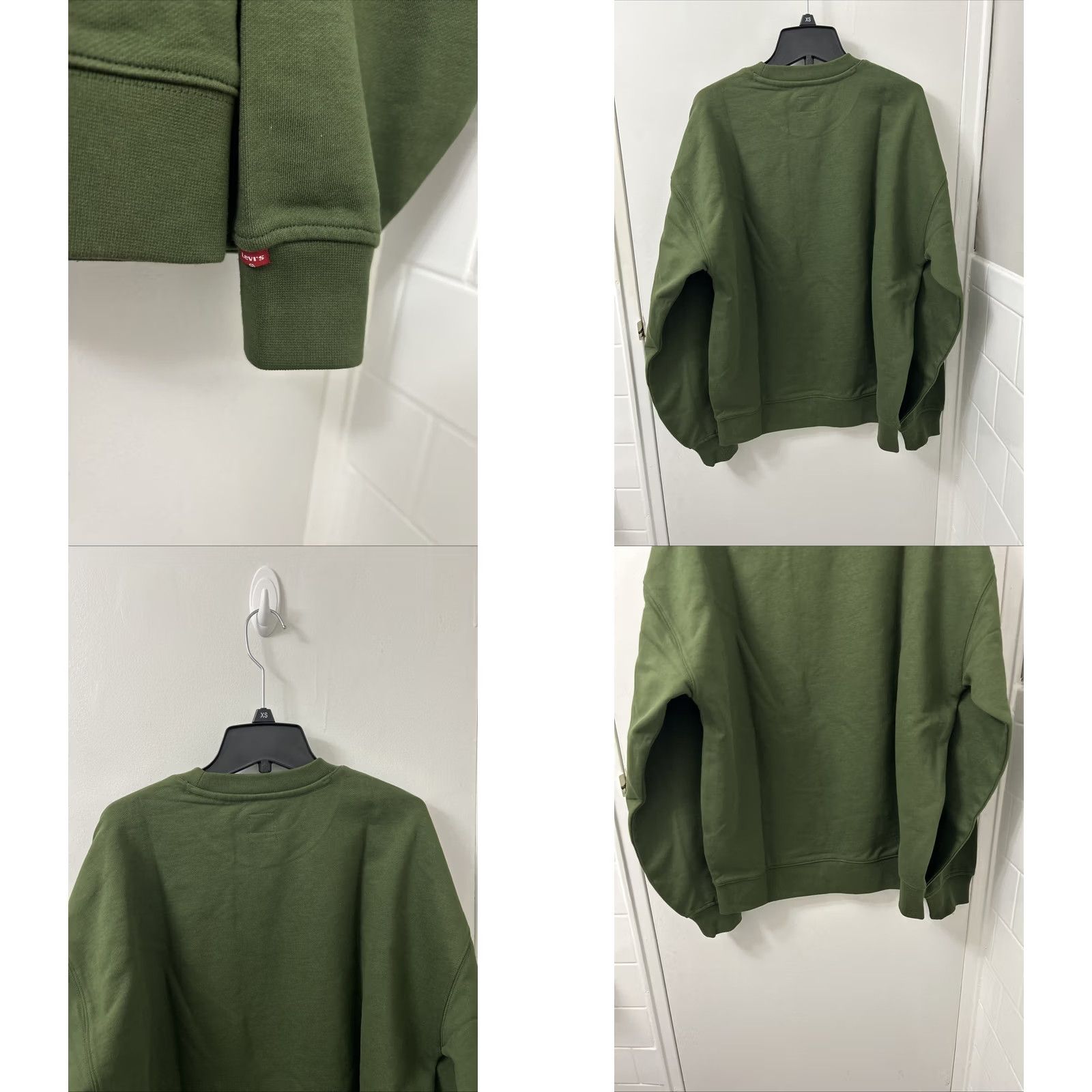 Levi's VINTAGE Levi's Crewneck Mens S Green Sweatshirt Pullover Embroidered Logo L/S Size US S / EU 44-46 / 1 - 8 Thumbnail