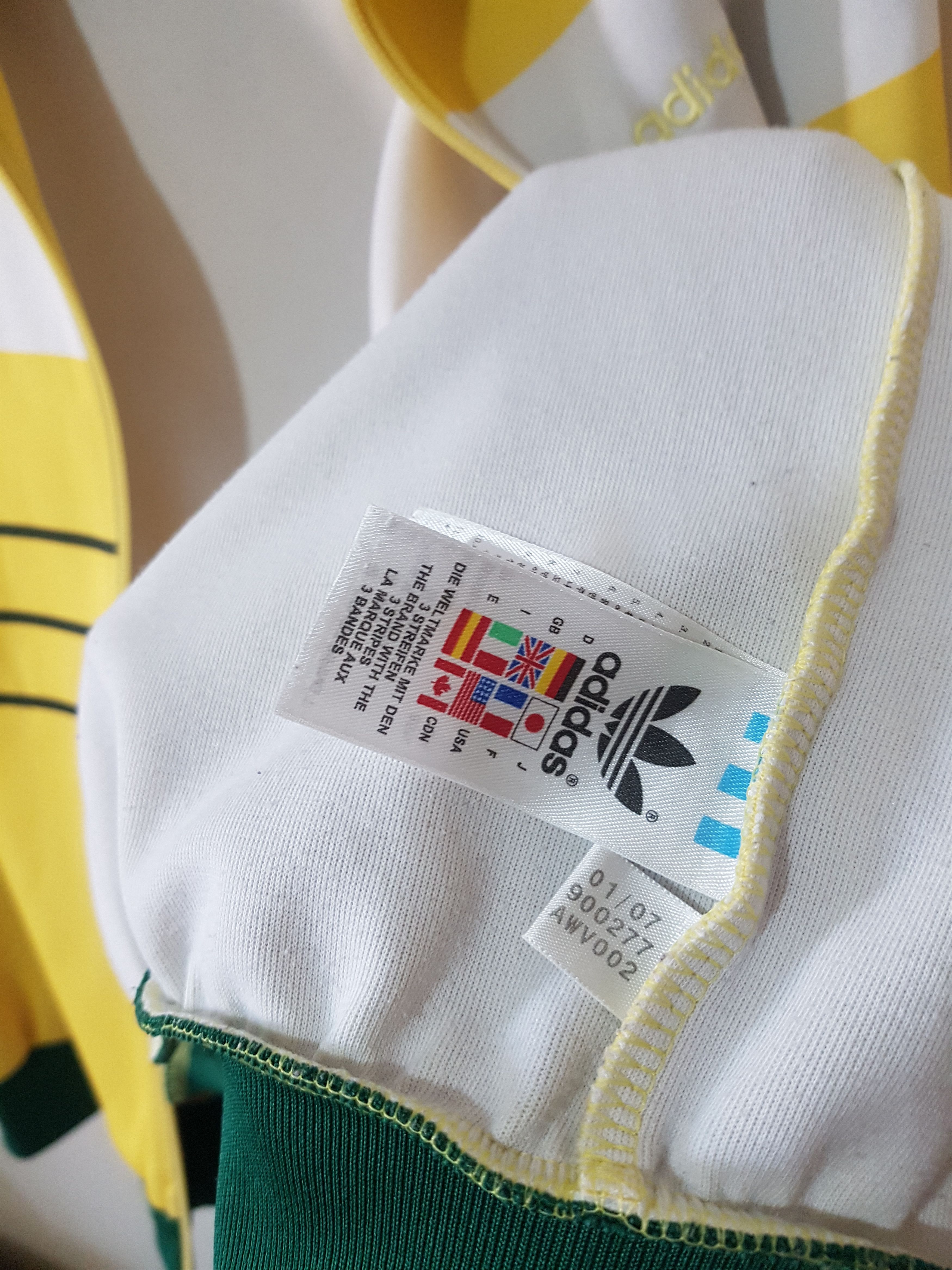 Adidas Court Piping Track Top Jacket Yellow Green Brazil Size US XS / EU 42 / 0 - 9 Thumbnail