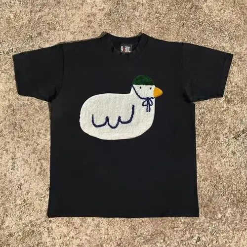 VIBE Kanako x Risa Cartoon duck print black casual cotton tee Size US M / EU 48-50 / 2 - 1 Thumbnail
