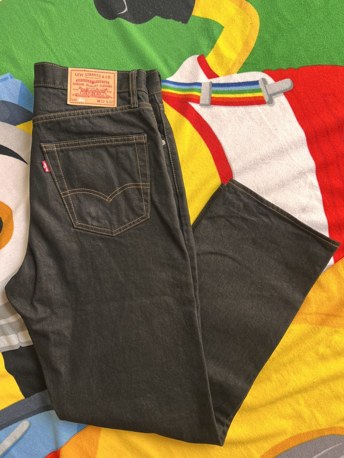 Levi's × Stussy Stüssy Levi’s Crispy Rinse 568 Stay Loose Jeans Black W32 L Size US 32 / EU 48 - 21 Thumbnail