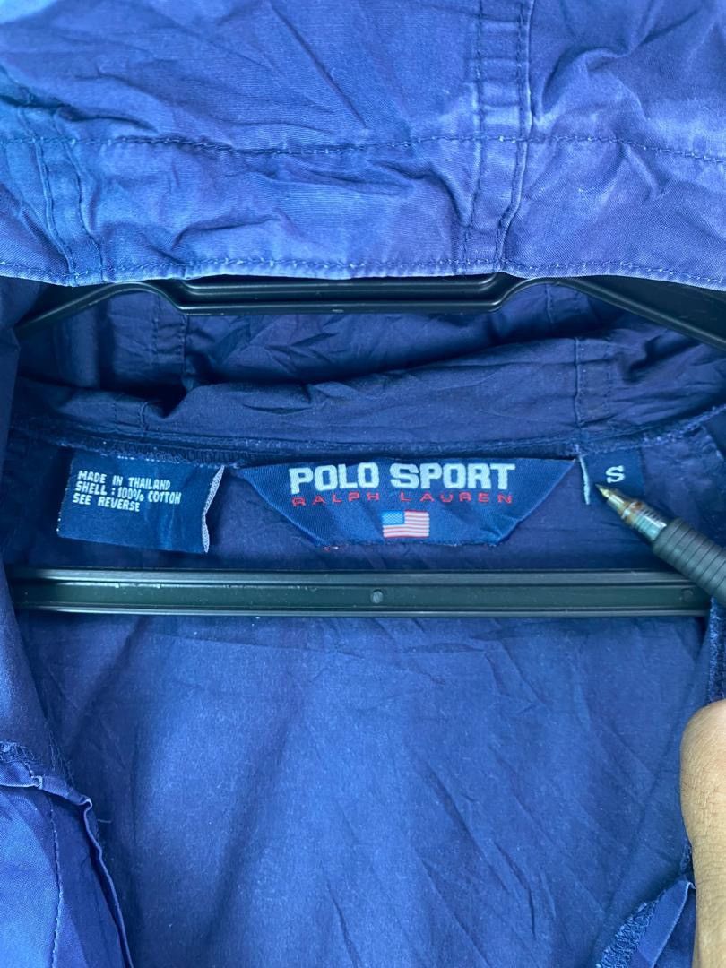 Polo Ralph Lauren × Vintage Vtg 90s Polo Sport us flag small logo hooded jacket Size US S / EU 44-46 / 1 - 5 Thumbnail