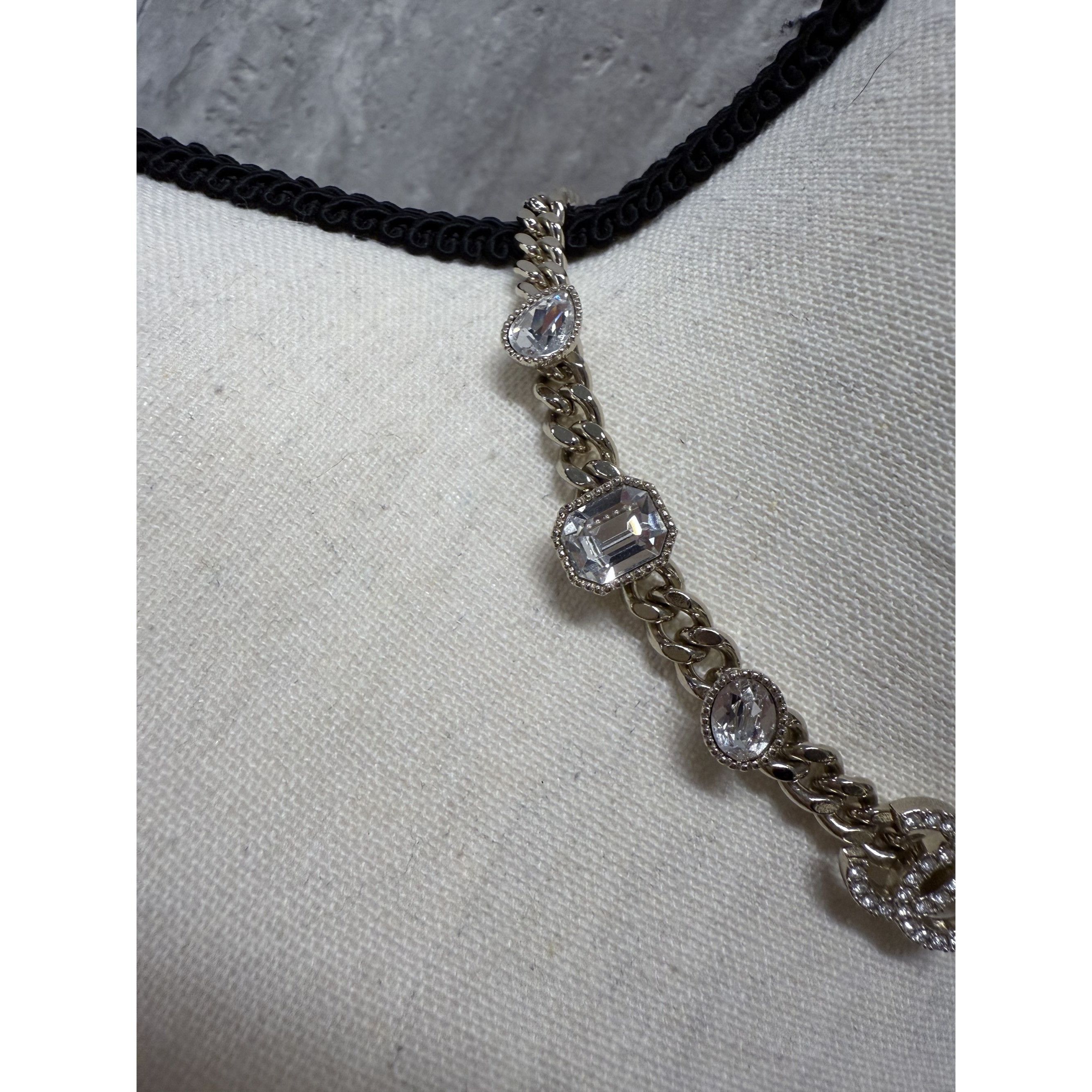 Chanel Chanel Gold-Tone Crystal Embellished Chain Necklace With CC Size ONE SIZE - 10 Thumbnail