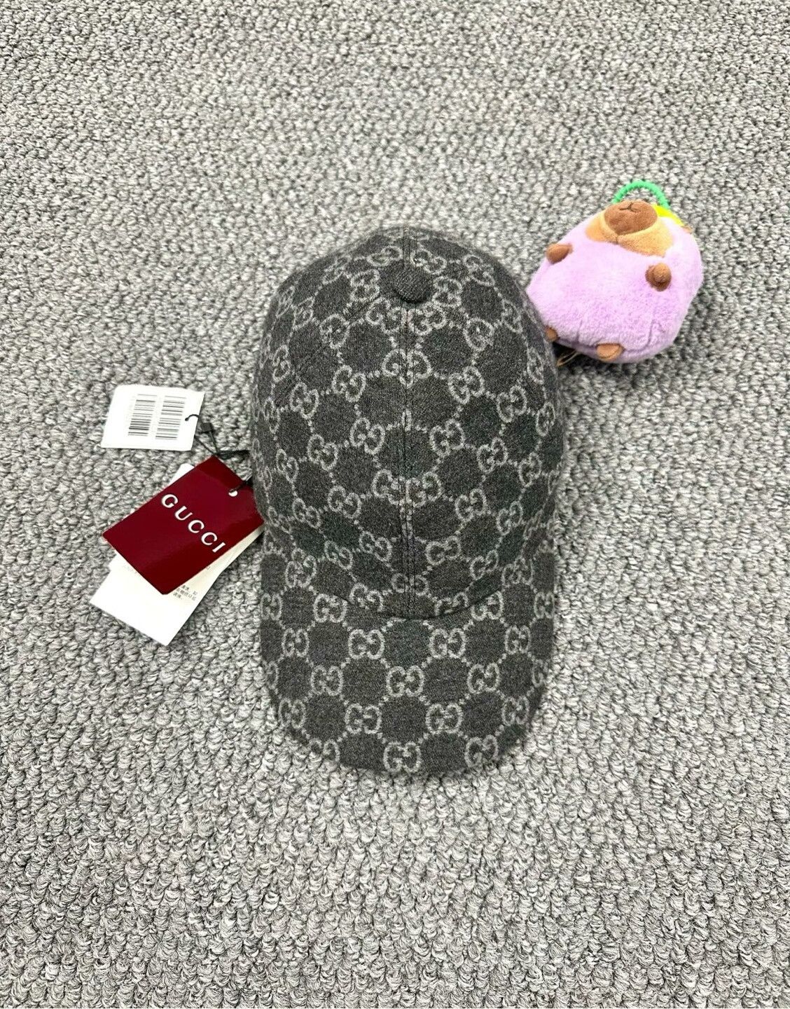 Gucci Gucci Gray GG Pattern Wool Cap Size ONE SIZE - 1 Thumbnail