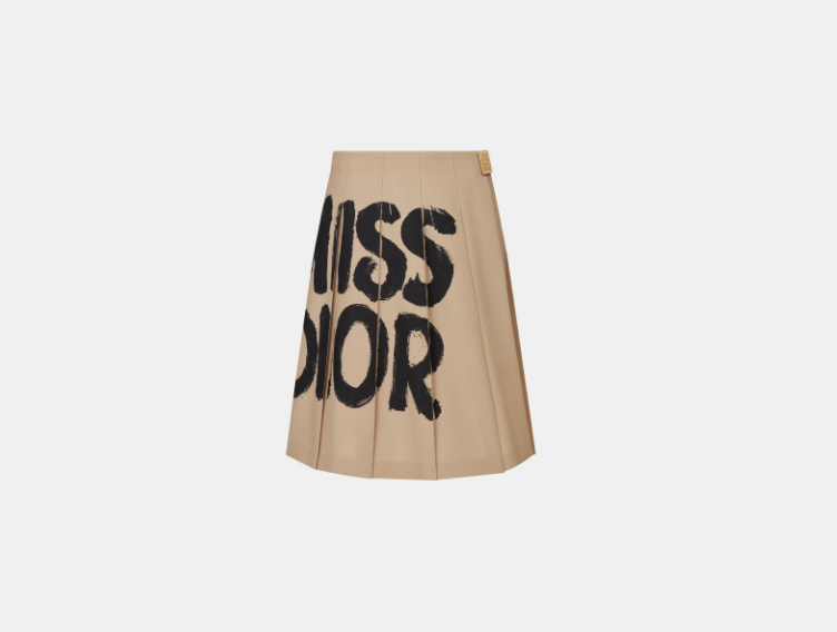 Dior o1w1db11225 451P70 Wrap Mini Skirt in Beige/Black Size 30" / US 8 / IT 44 - 1 Thumbnail