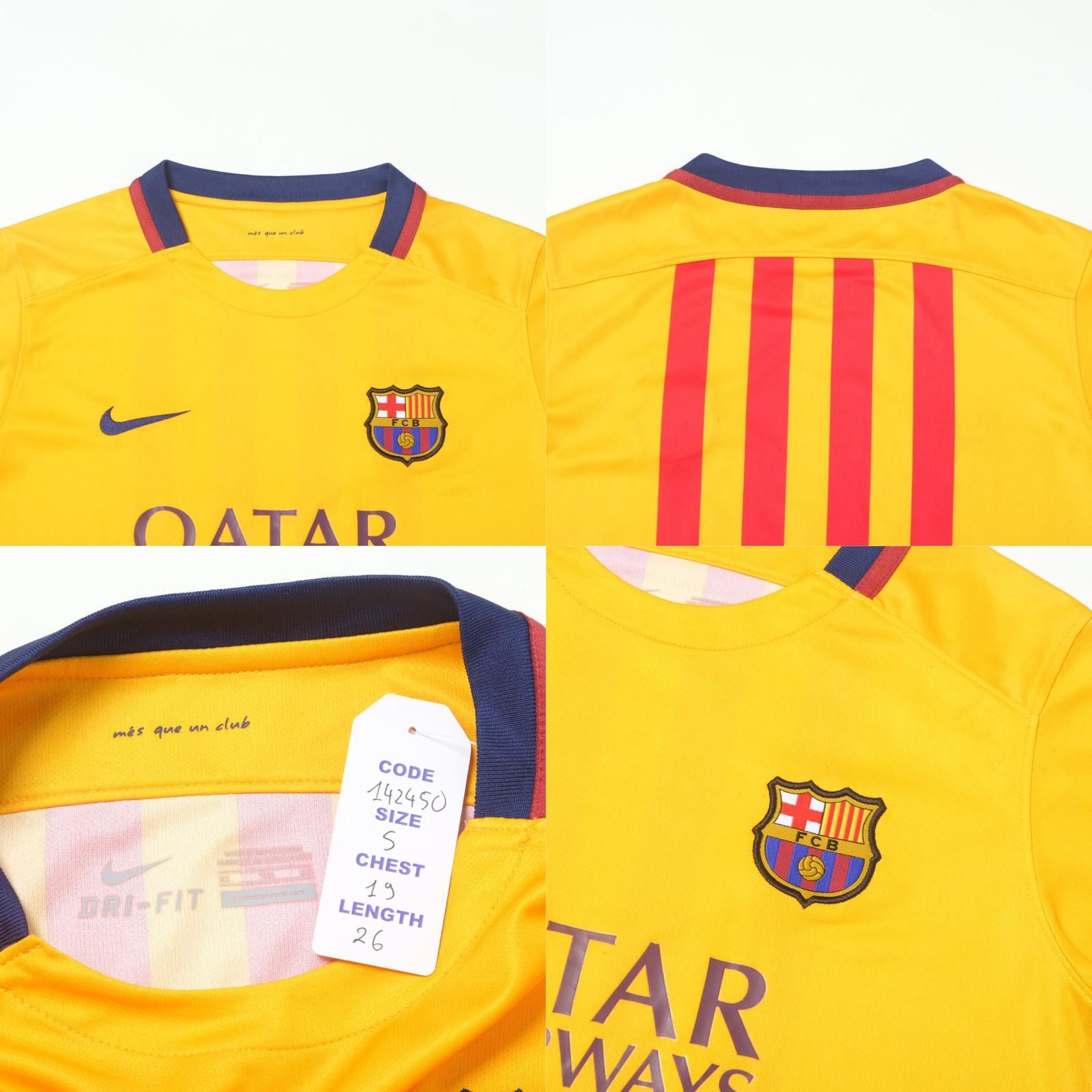 Nike 2015/16 Barcelona Away Shirt Nike (M) Size US M / EU 48-50 / 2 - 4 Thumbnail