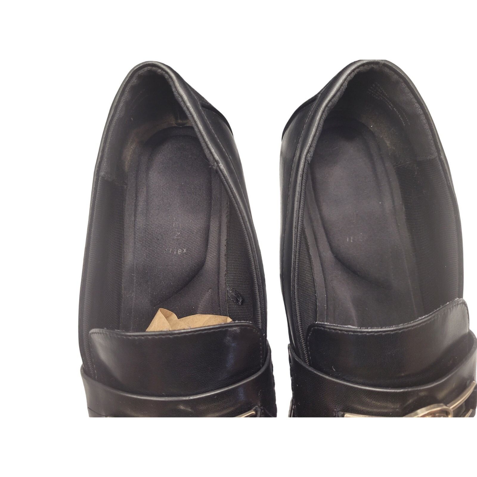 Anne Klein Anne Klein Black Loafers Flex Slip On Gold Emblem Sz 9.5 Size US 9.5 / IT 39.5 - 7 Thumbnail