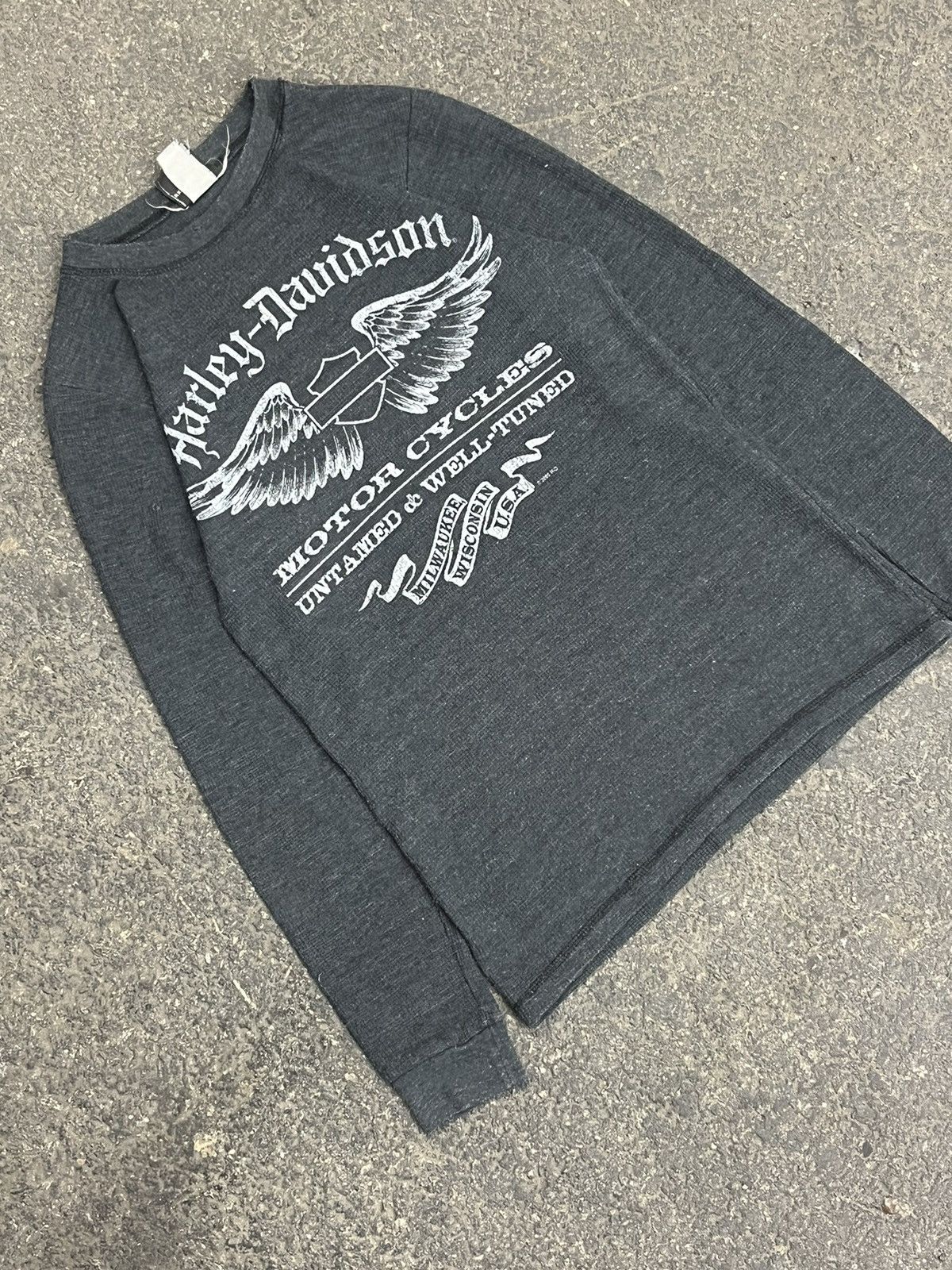 Harley Davidson × Vintage Harley Davidson thermal y2k streetwear hype skater vintage Size US M / EU 48-50 / 2 - 1 Thumbnail