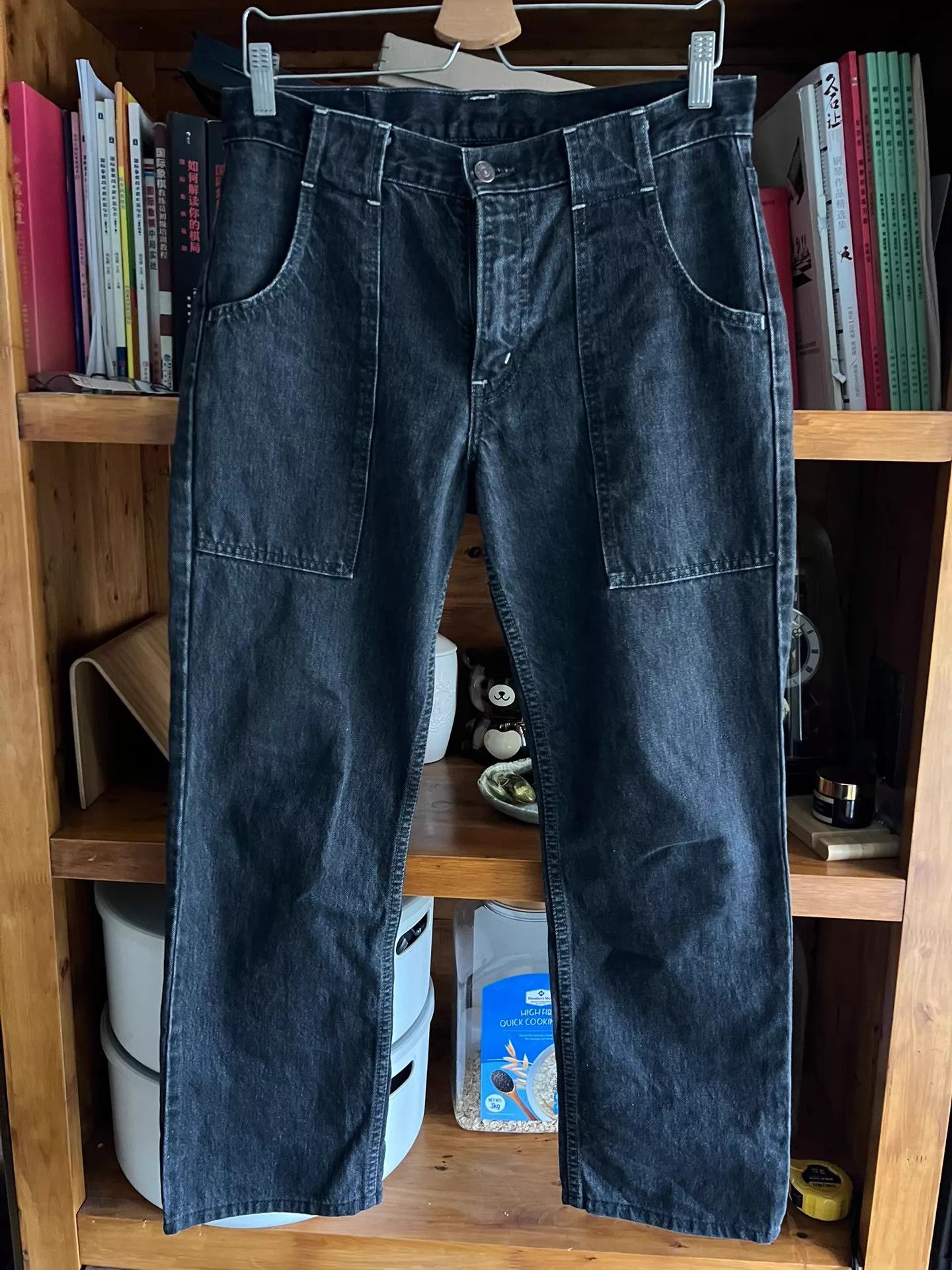 Freewheelers Freewheelers Japanese Vintage Black Denim Straight Jeans 32 Size US 32 / EU 48 - 1 Thumbnail