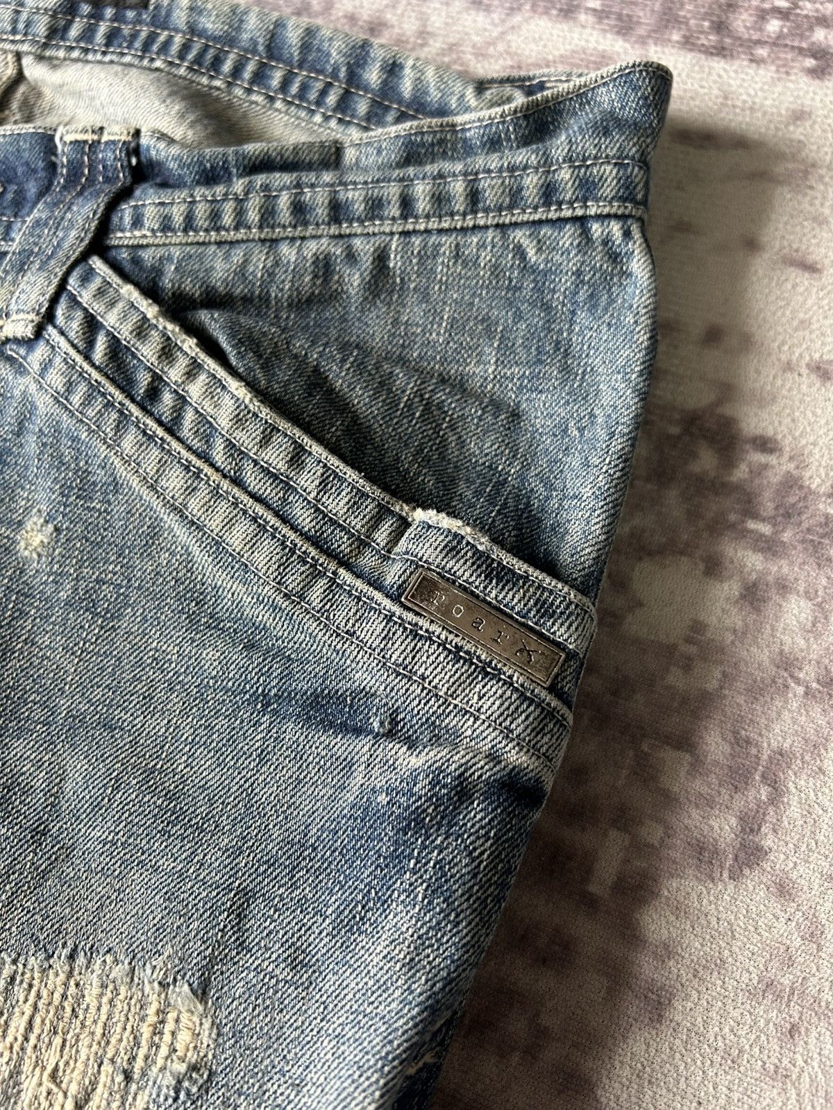 If Six Was Nine Roar Double Guns Distressed Jeans Size US 31 - 14 Thumbnail