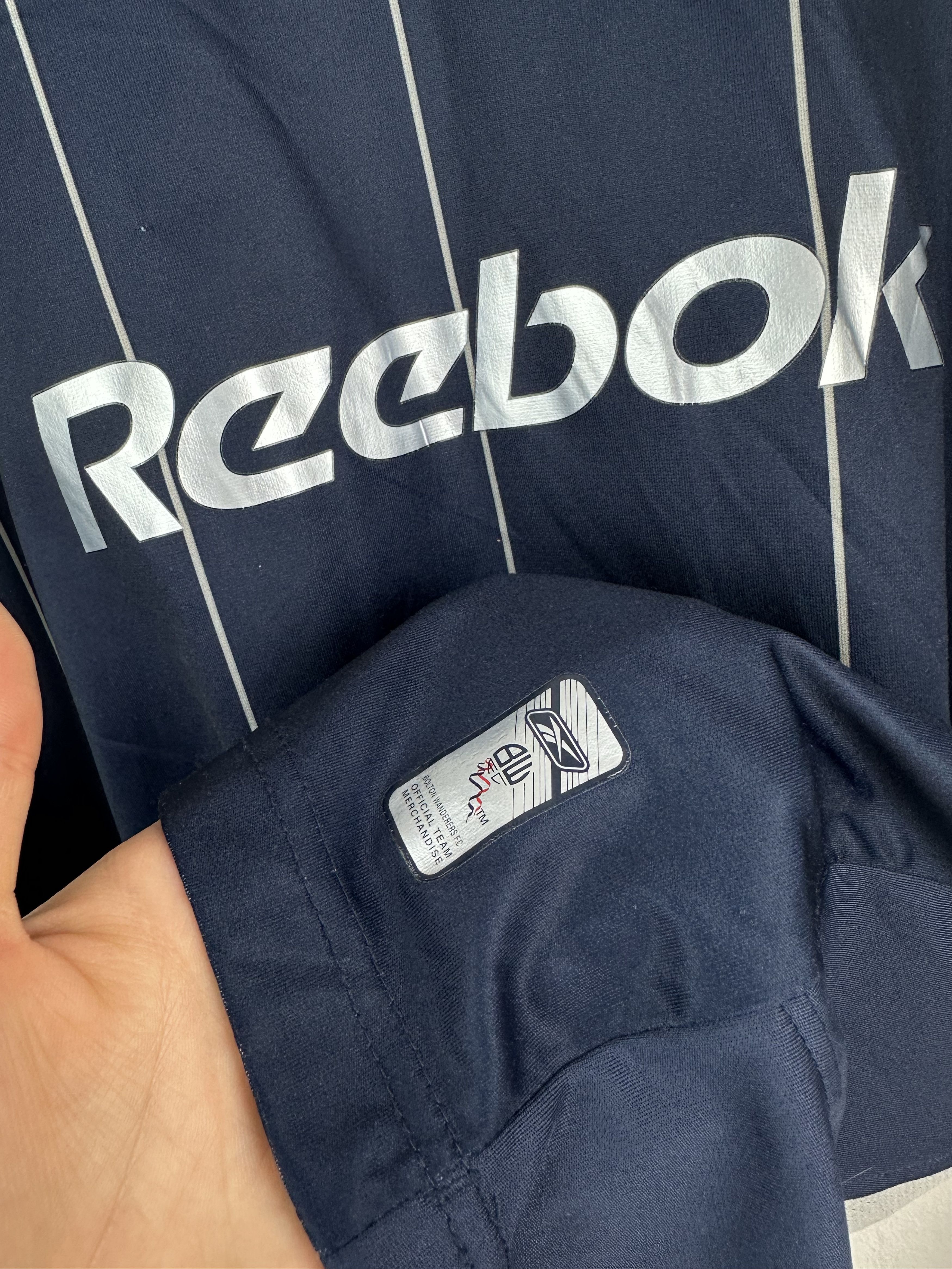Vintage Bolton football shirt 2005 Long Sleeve #11 Gardner UEFA Cup Size US M / EU 48-50 / 2 - 11 Thumbnail