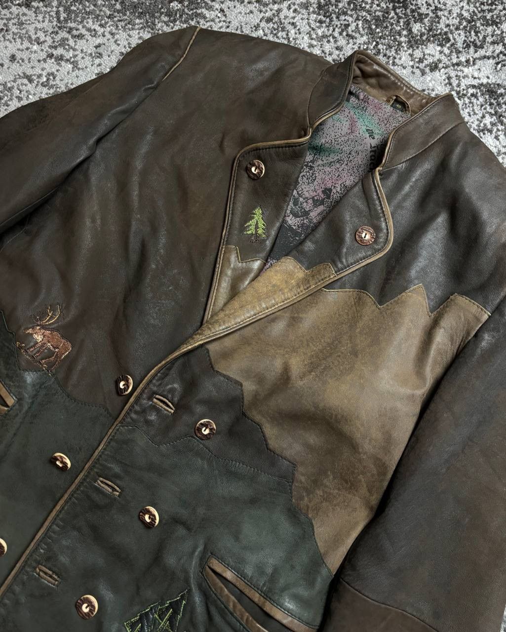 If Six Was Nine × Vintage Vintage Y2K Retro Embroidered Camp Logo Opium Leather Jacket Size US M / EU 48-50 / 2 - 2 Thumbnail