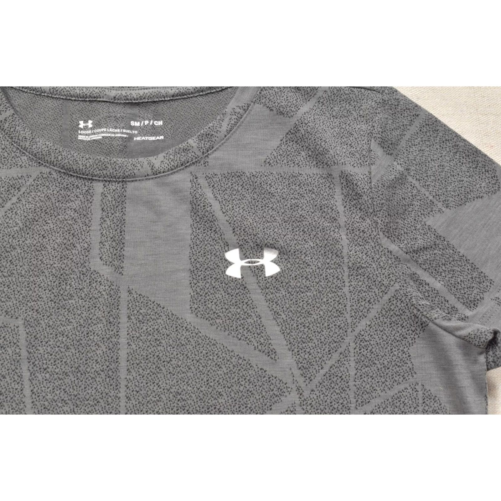 Under Armour Under Armour HeatGear Women's S Gray Geometric Short Sleeve T-Shirt Size 28" / US 6 / IT 42 - 6 Thumbnail