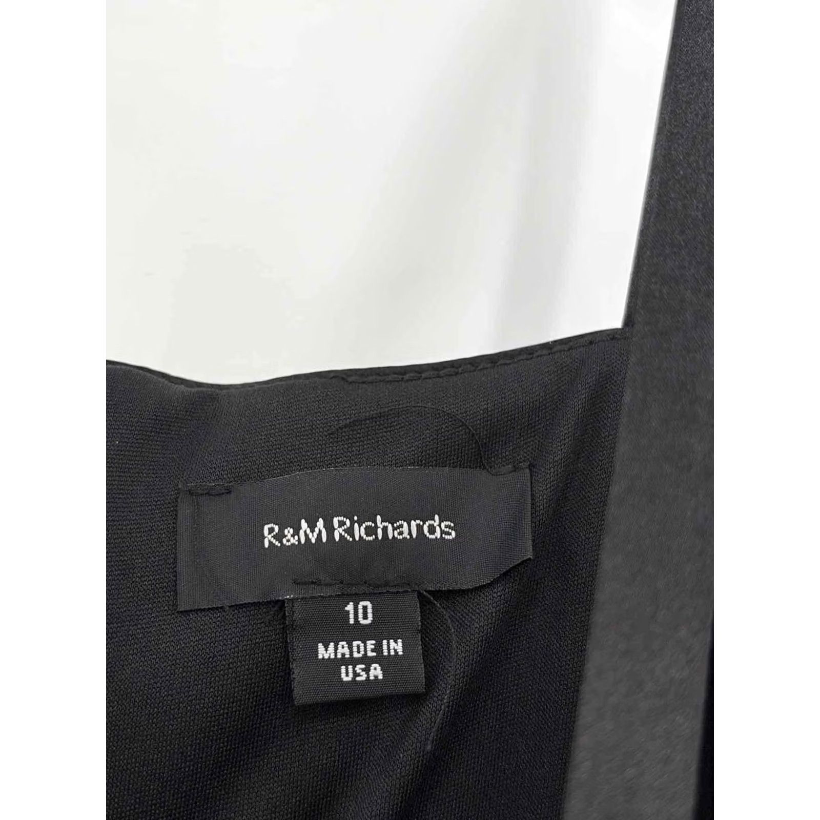 Vintage R&M Richards Maxi Evening Gown Size 10 Black Pre-Owned Size L / US 10 / IT 46 - 5 Thumbnail
