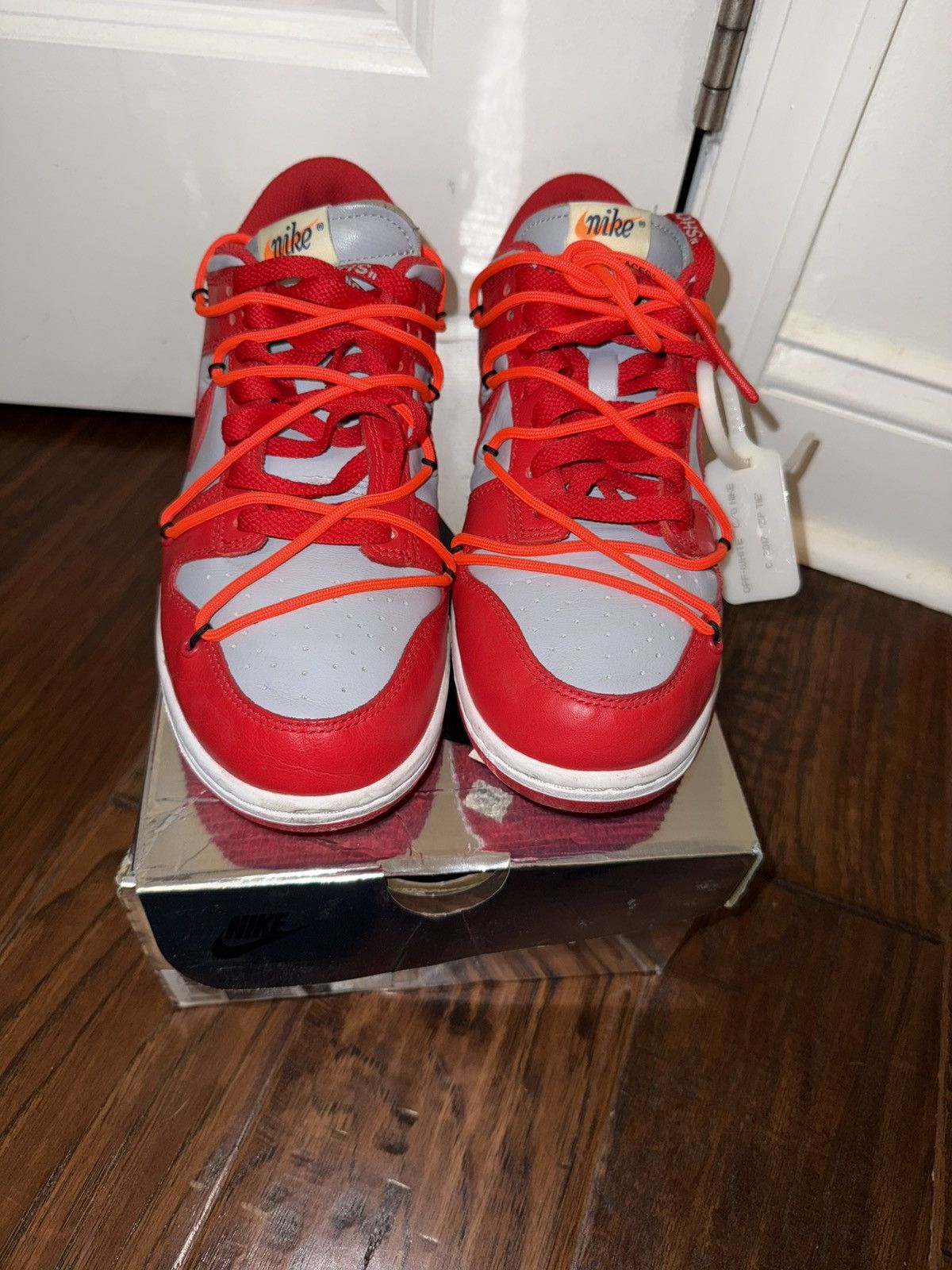 Nike × Off-White Off White Nike Dunk “University Red” Size US 8.5 / EU 41-42 - 1 Thumbnail