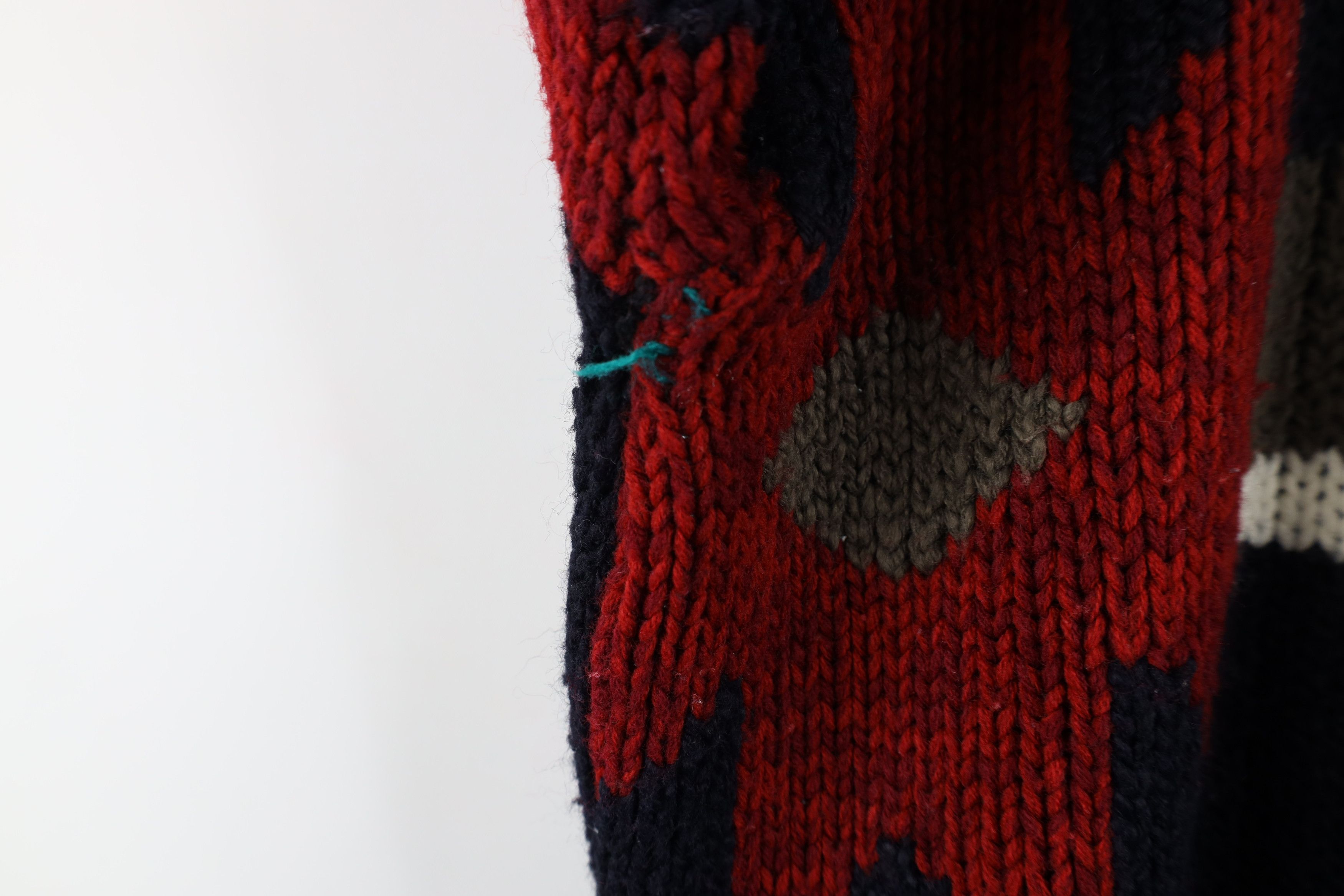 Vintage Vintage 90s Streetwear Geometric Chunky Knit Sweater USA Size L / US 10 / IT 46 - 7 Thumbnail