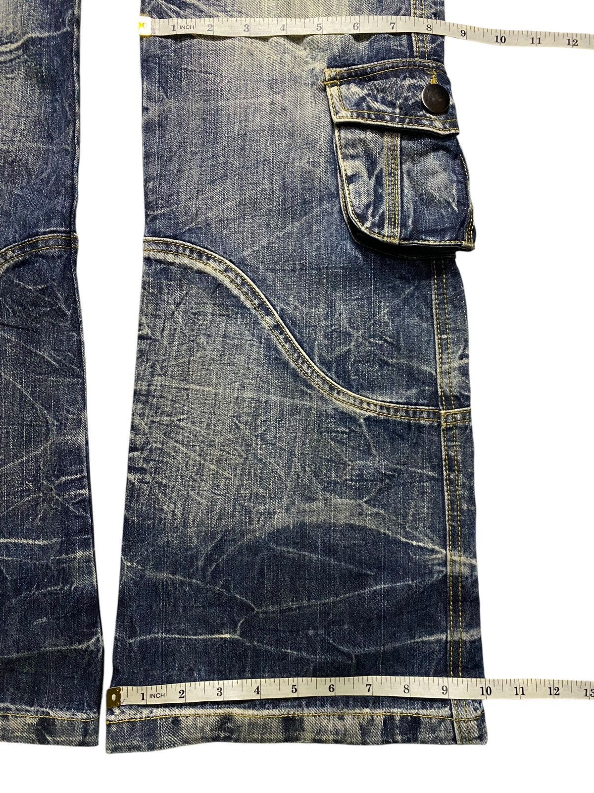If Six Was Nine Vintage Japanese Brand Topism Tactical Flare Jeans Size US 33 - 15 Thumbnail