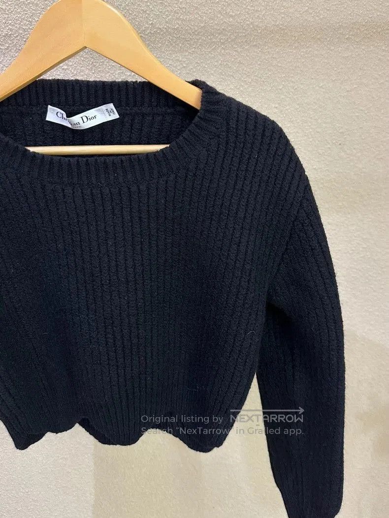 Dior Dior Black Lace Wool Crop Sweater. Size US XS / EU 42 / 0 - 4 Thumbnail