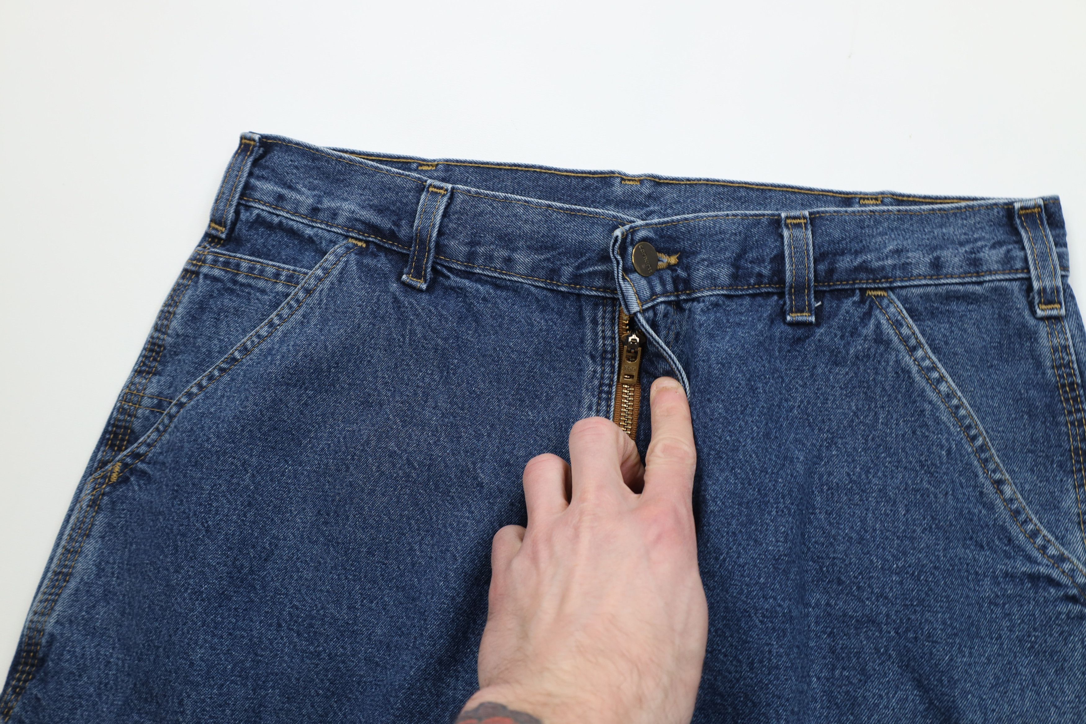 Carhartt Vintage Y2K Carhartt Loose Original Fit Wide Leg Denim Jeans Size US 34 / EU 50 - 10 Thumbnail