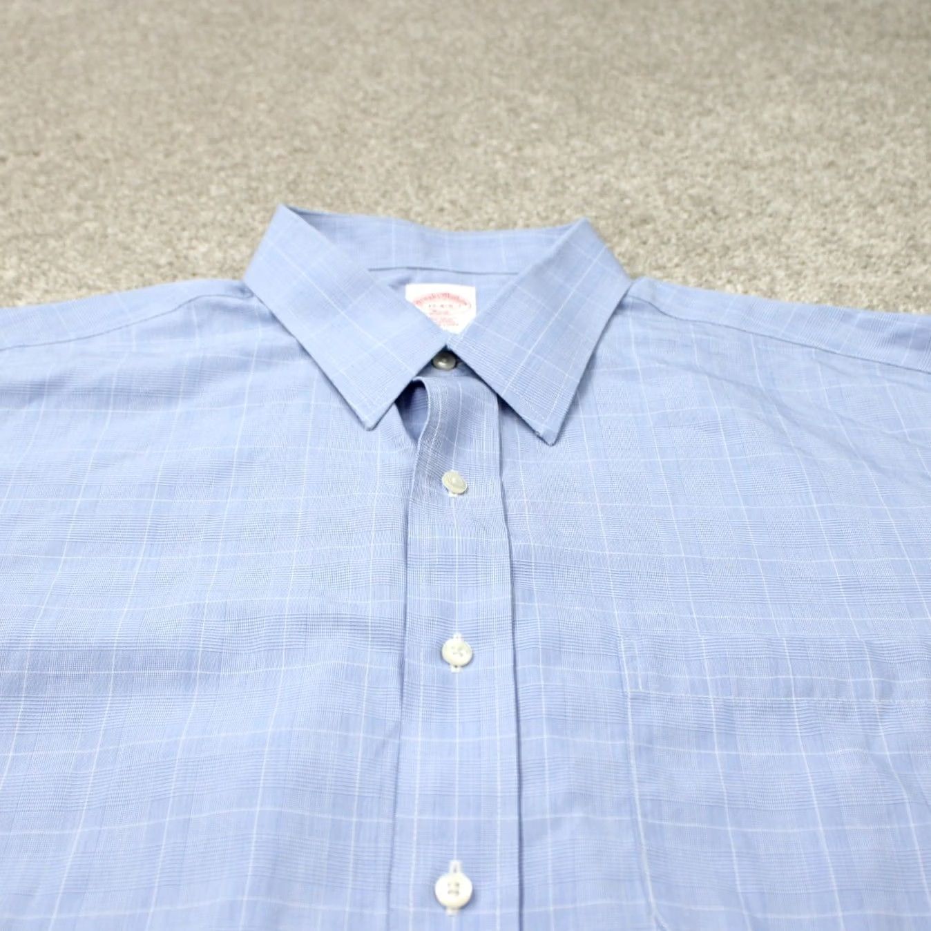 Brooks Brothers Brooks Brothers 346 Shirt Mens 17, 4/5 Blue Regular Fit Non-Iron 100% Cotton L/S Shirt Size US XL / EU 56 / 4 - 5 Thumbnail