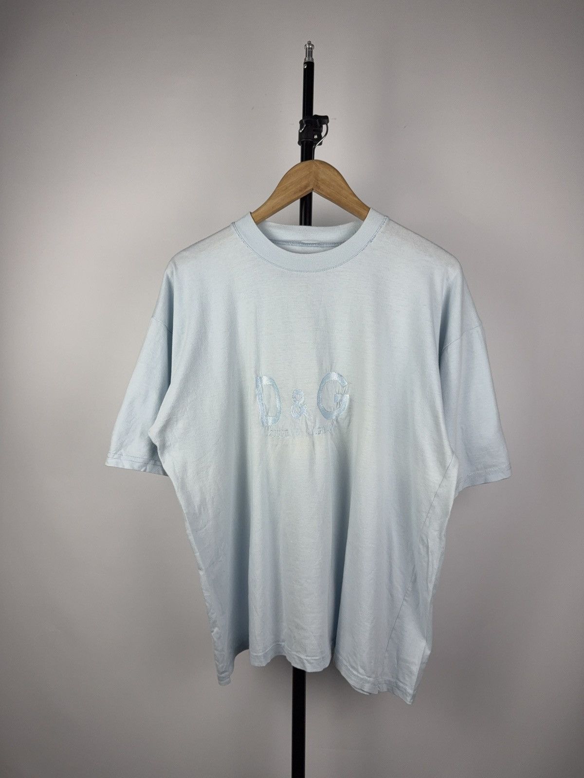 Dolce & Gabbana × Vintage Dolce Gabbana Faded Distressed T-shirt oversized Big Logo Size US L / EU 52-54 / 3 - 1 Thumbnail