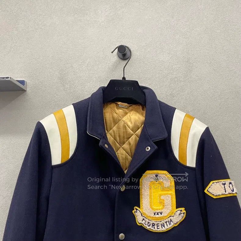 Gucci Gucci Dark blue tiger head embroidery jacket Size US S / EU 44-46 / 1 - 4 Thumbnail