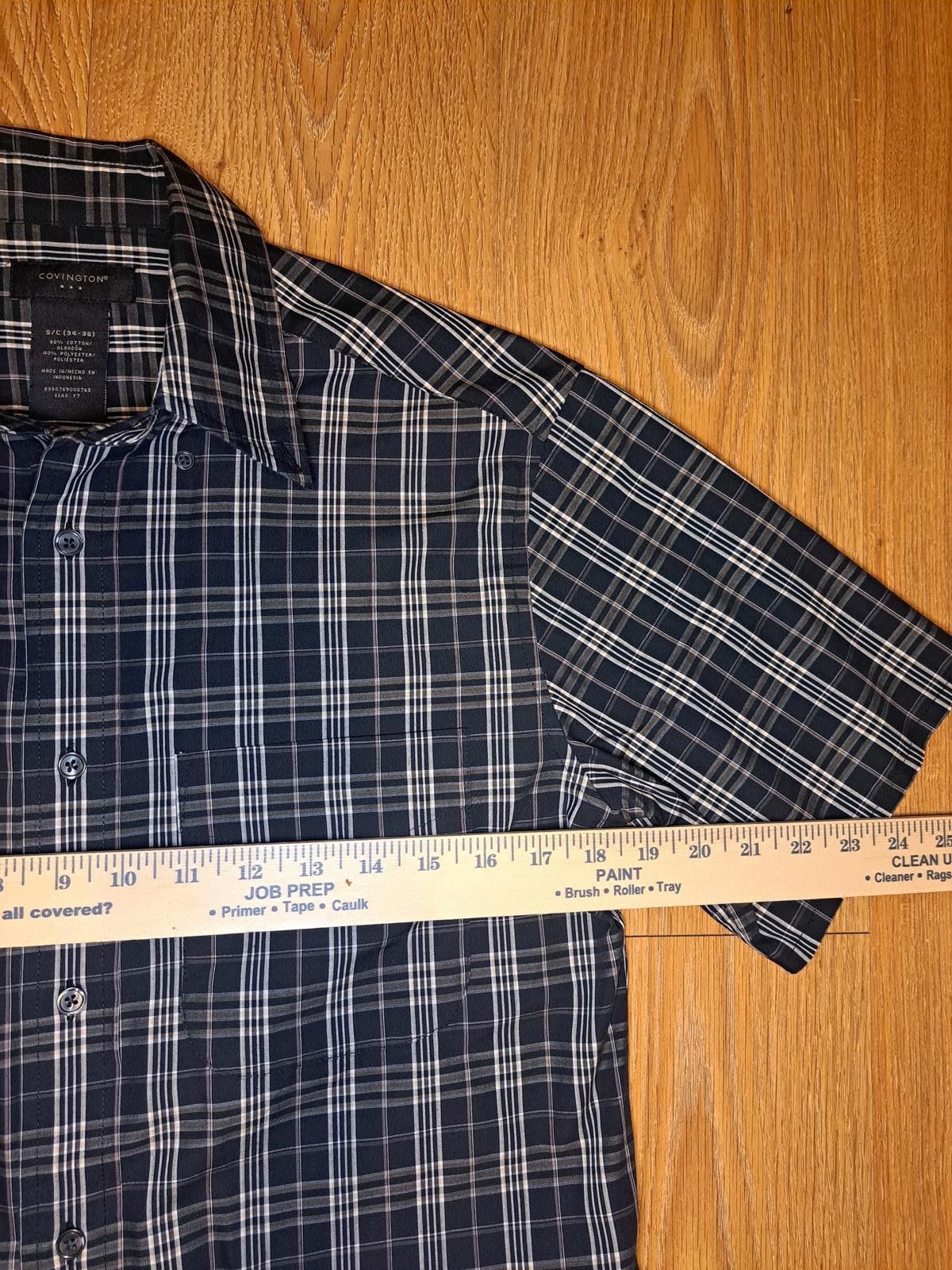 Covington Covington Button Up Shirt Mens Small 34-36 Black Plaid Size US S / EU 44-46 / 1 - 6 Thumbnail