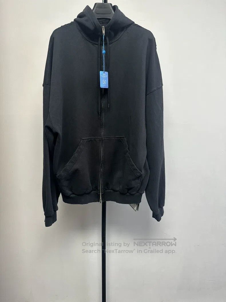 Balenciaga Balenciaga Solid Color Open Front Hooded Sweatshirt Size US M / EU 48-50 / 2 - 1 Thumbnail