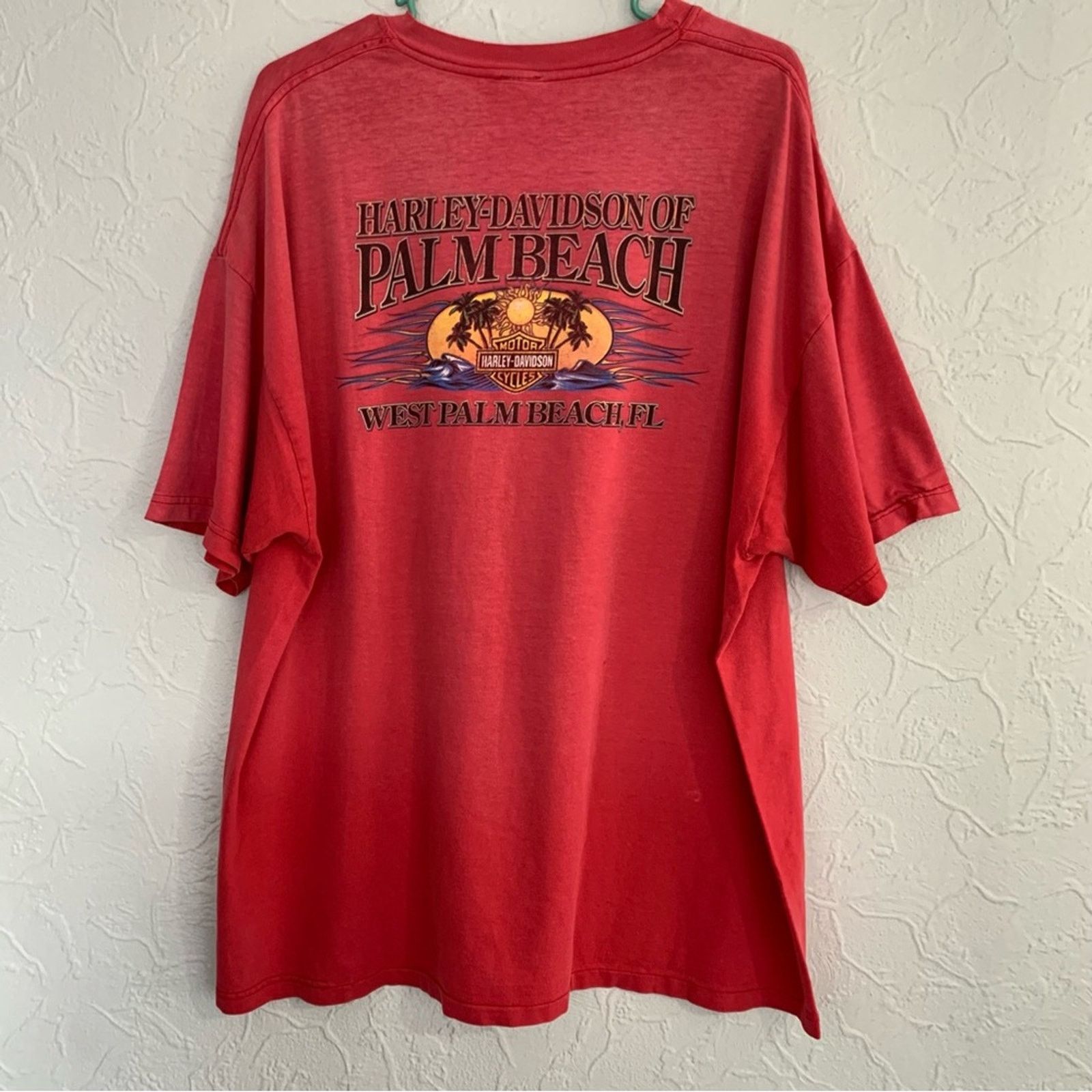 Harley Davidson MENS HARLEY-DAVIDSON PALM BEACH RED SIZE XXL SOFT NICE Size US XXL / EU 58 / 5 - 3 Thumbnail