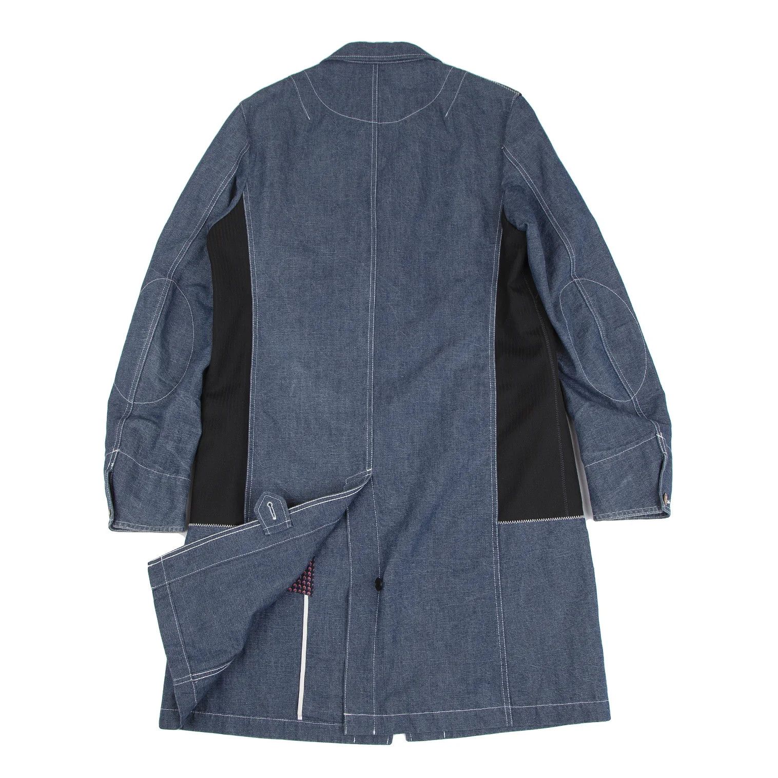 Junya Watanabe Cotton Linen Denim Coverall Coat in Navy Blue and Others Size US M / EU 48-50 / 2 - 16 Thumbnail