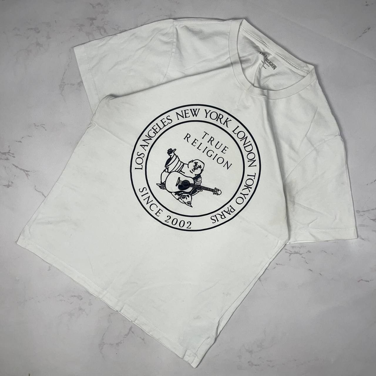 True Religion TRUE RELIGION SS STAMP BUDDHA Y2K TEES Sz L White Size US L / EU 52-54 / 3 - 1 Thumbnail