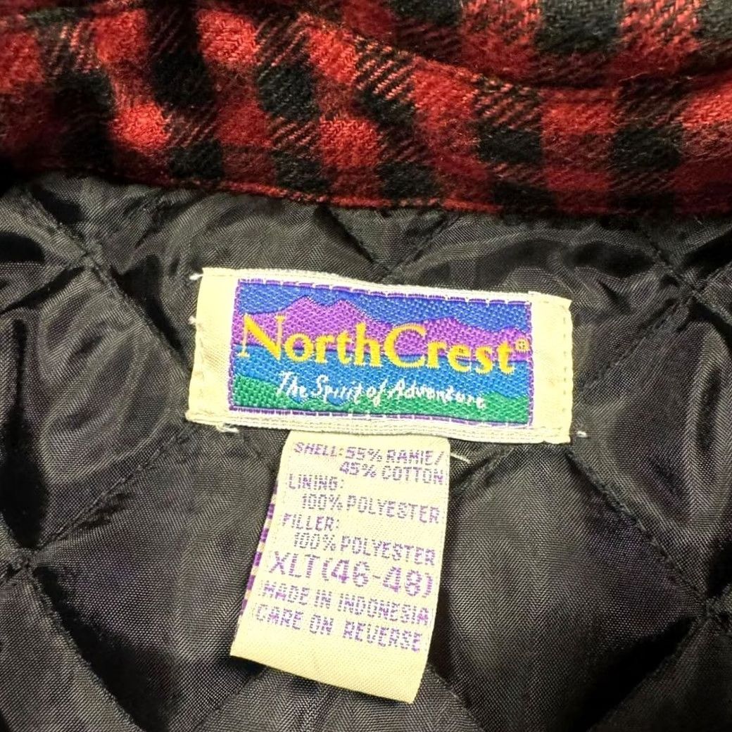 Vintage VINTAGE Northcrest Shacket Jacket Men's XLT Plaid 90s Barn Chore Quilted Lined Hiking Cotton Red Wind-Resistant Size US XL / EU 56 / 4 - 6 Thumbnail