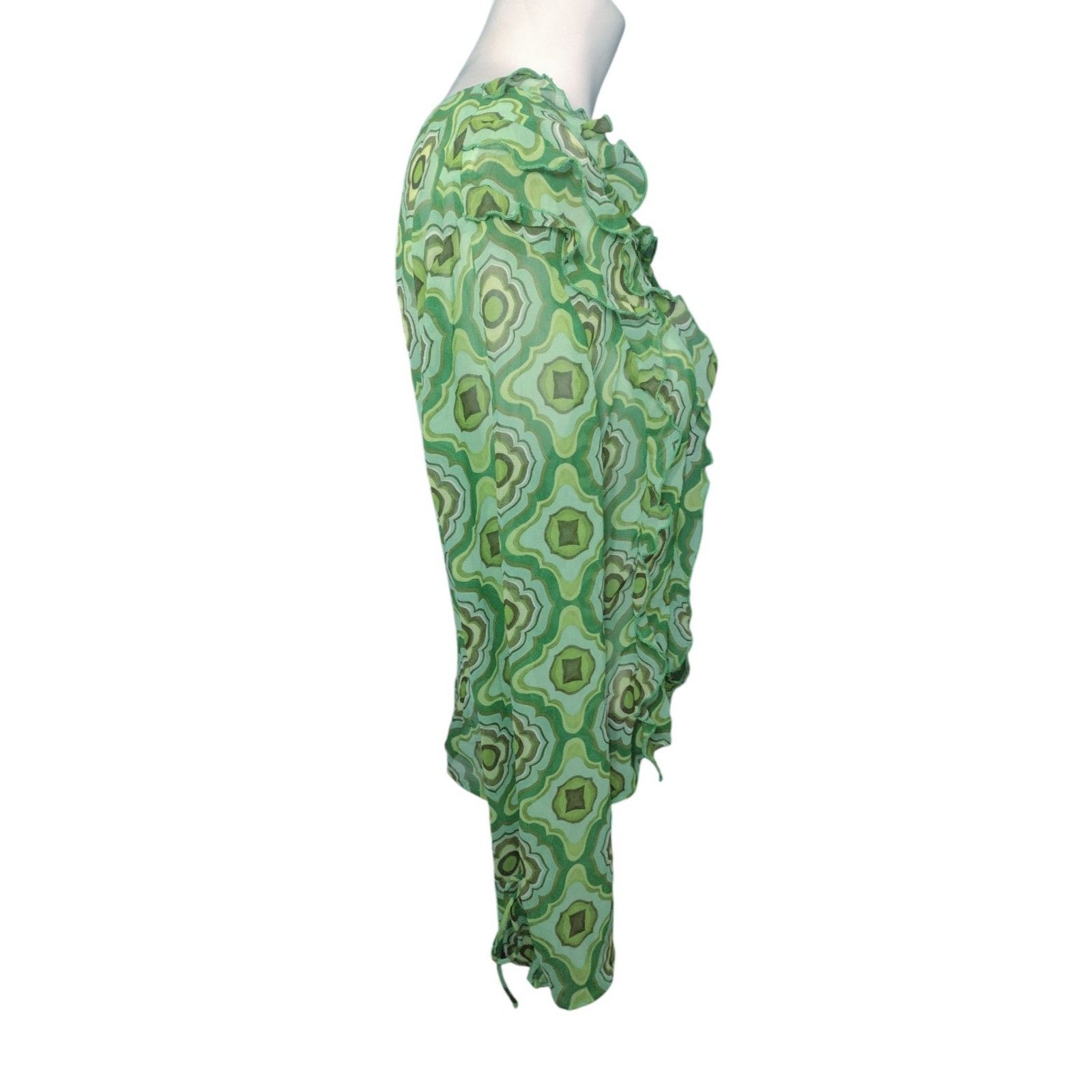 Zara Zara Chiffon Ruffle Lightweight Shirt Size L Fairy Disco She Size L / US 10 / IT 46 - 3 Thumbnail
