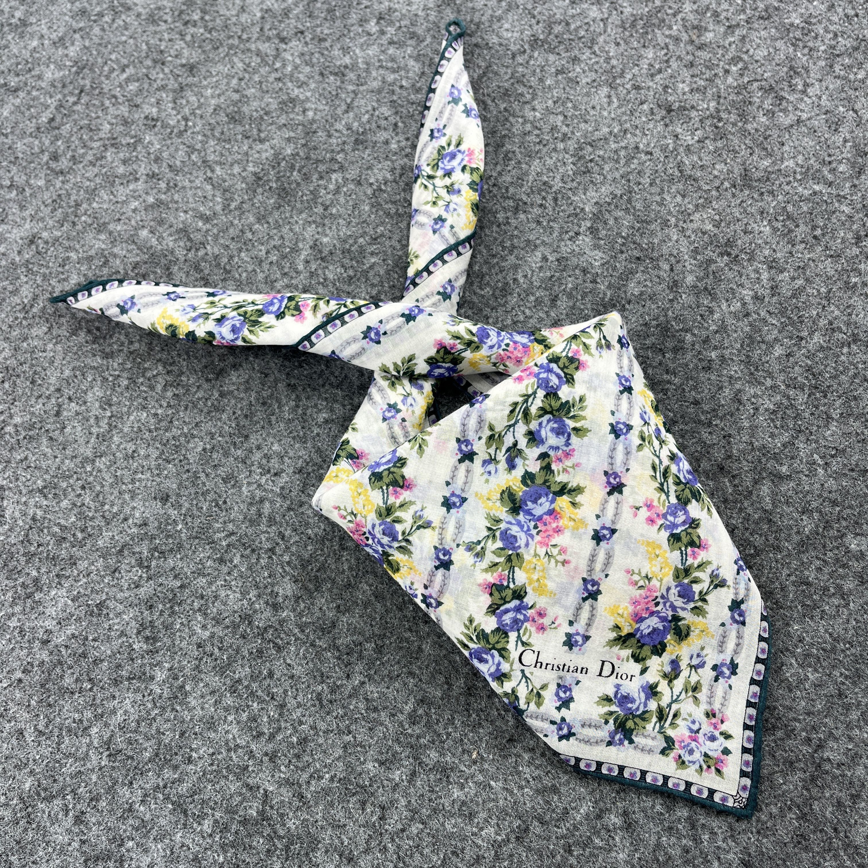 Vintage Christian Dior Handkerchief / Bandana / Neckerchief B710 Size ONE SIZE - 8 Thumbnail