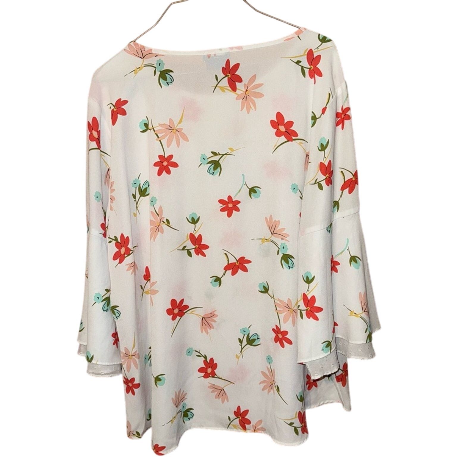 Van Heusen Van Heusen Floral Print Women's Top - Size XL / US 12-14 / IT 48-50 - 2 Thumbnail