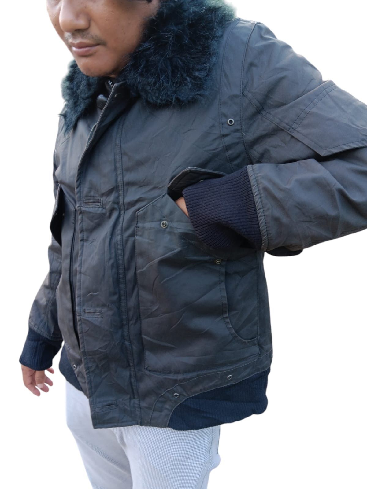 Japanese Brand Endeneu japan faux fur wax cotton jacket Size US M / EU 48-50 / 2 - 5 Thumbnail