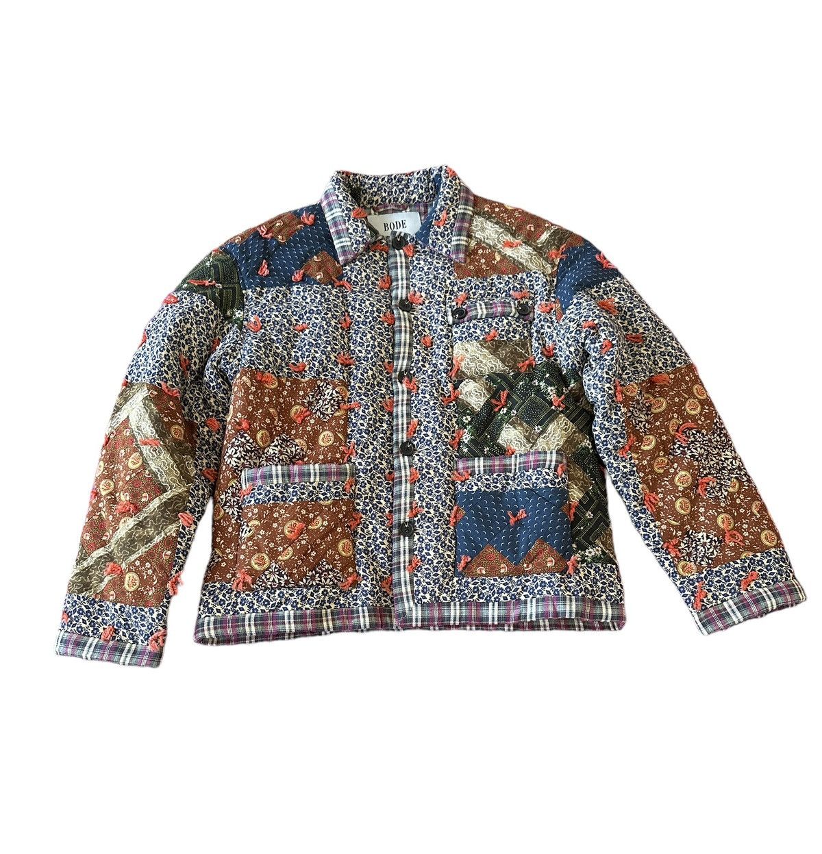 Bode Bode Criss Cross Mix-Print Quilt Jacket Size US S / EU 44-46 / 1 - 1 Thumbnail