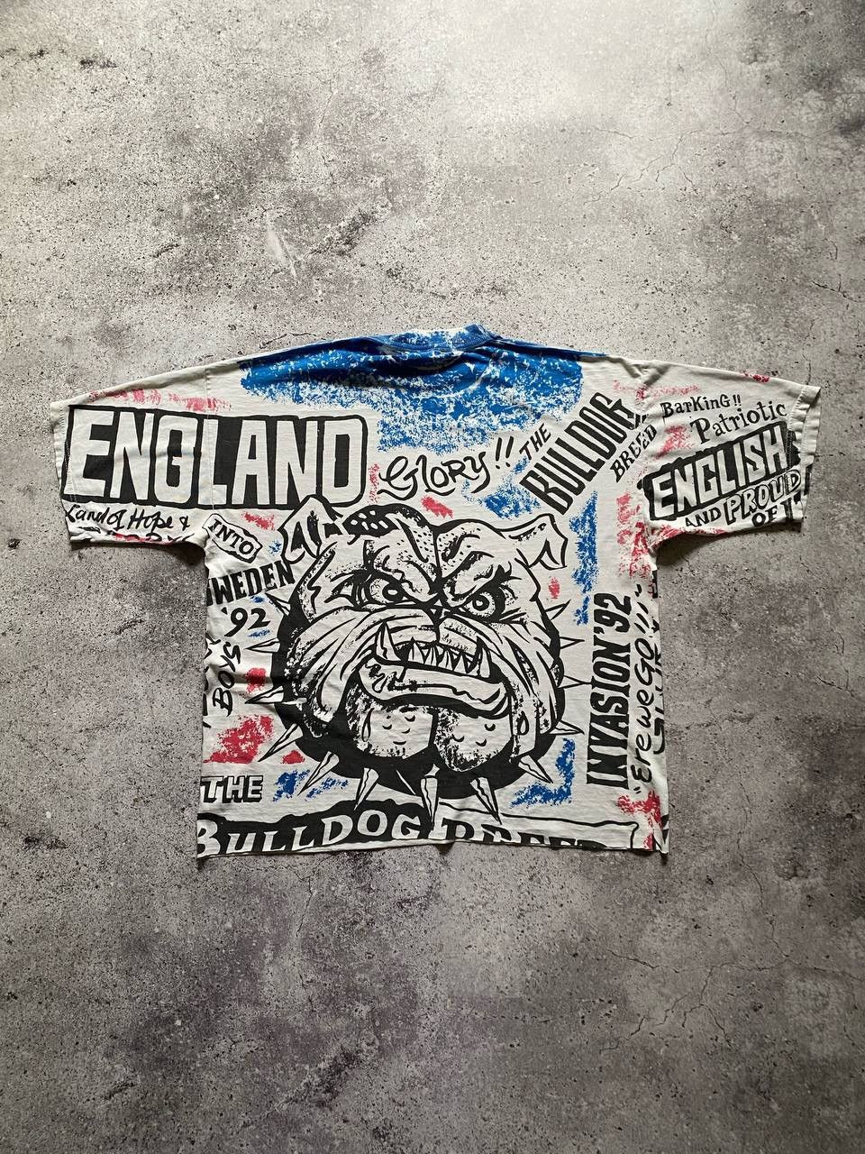 Japanese Brand × Vintage VINTAGE THE BULLDOG BREED ENGLAND SKINHEADS OVER PRINT TEE Size US L / EU 52-54 / 3 - 9 Thumbnail