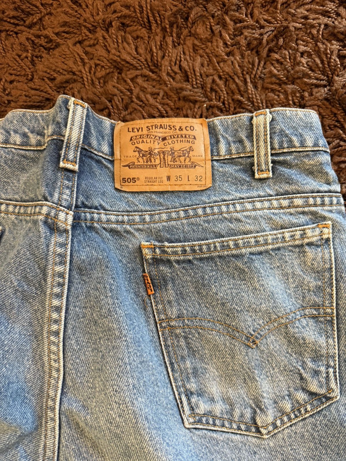 Levi's Vintage Clothing Levis 505 orange tab Size US 35 - 4 Thumbnail