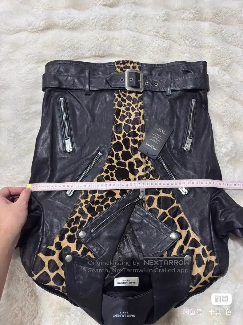Saint Laurent Paris Saint Laurent Paris Leopard Print Biker Leather Jacket Size US S / EU 44-46 / 1 - 6 Thumbnail