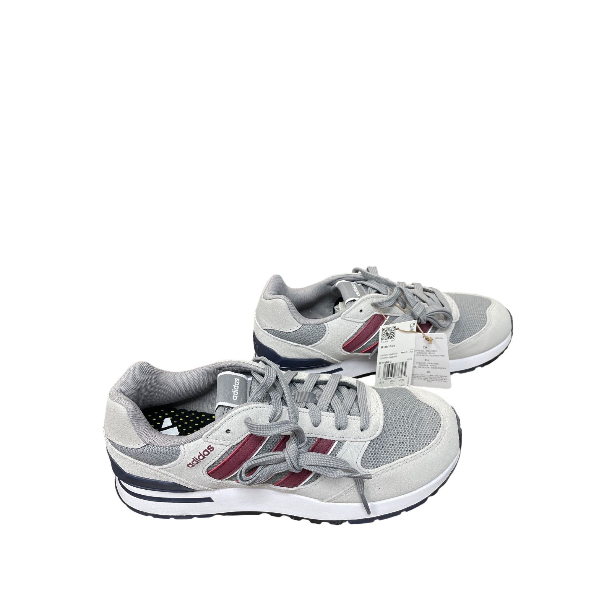 Adidas Adidas Run 80s Mens gray burgandy running Sneakers shoes Siz Size US 9 / EU 42 - 4 Thumbnail