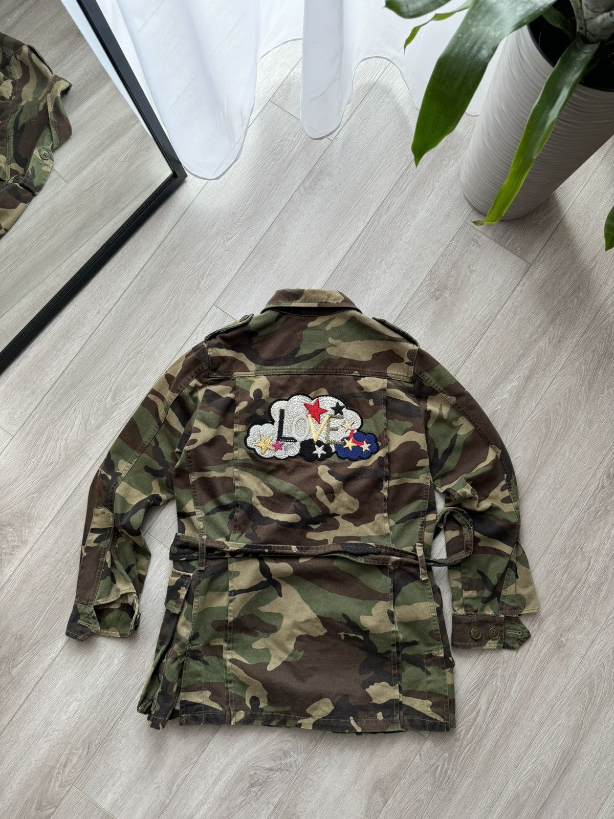 Saint Laurent Paris Saint Laurent “Love” Camo Trench Coat Jacket Size S / US 4 / IT 40 - 1 Thumbnail