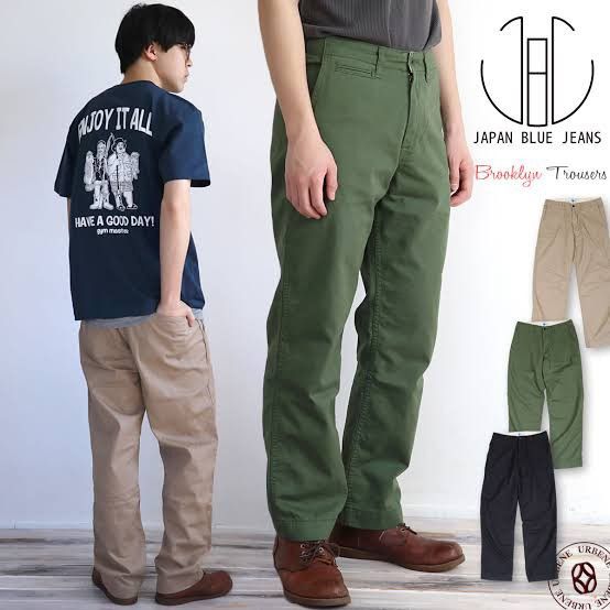 image of Japan Blue Brooklyn Trousers in Green, Men's (Size 30)