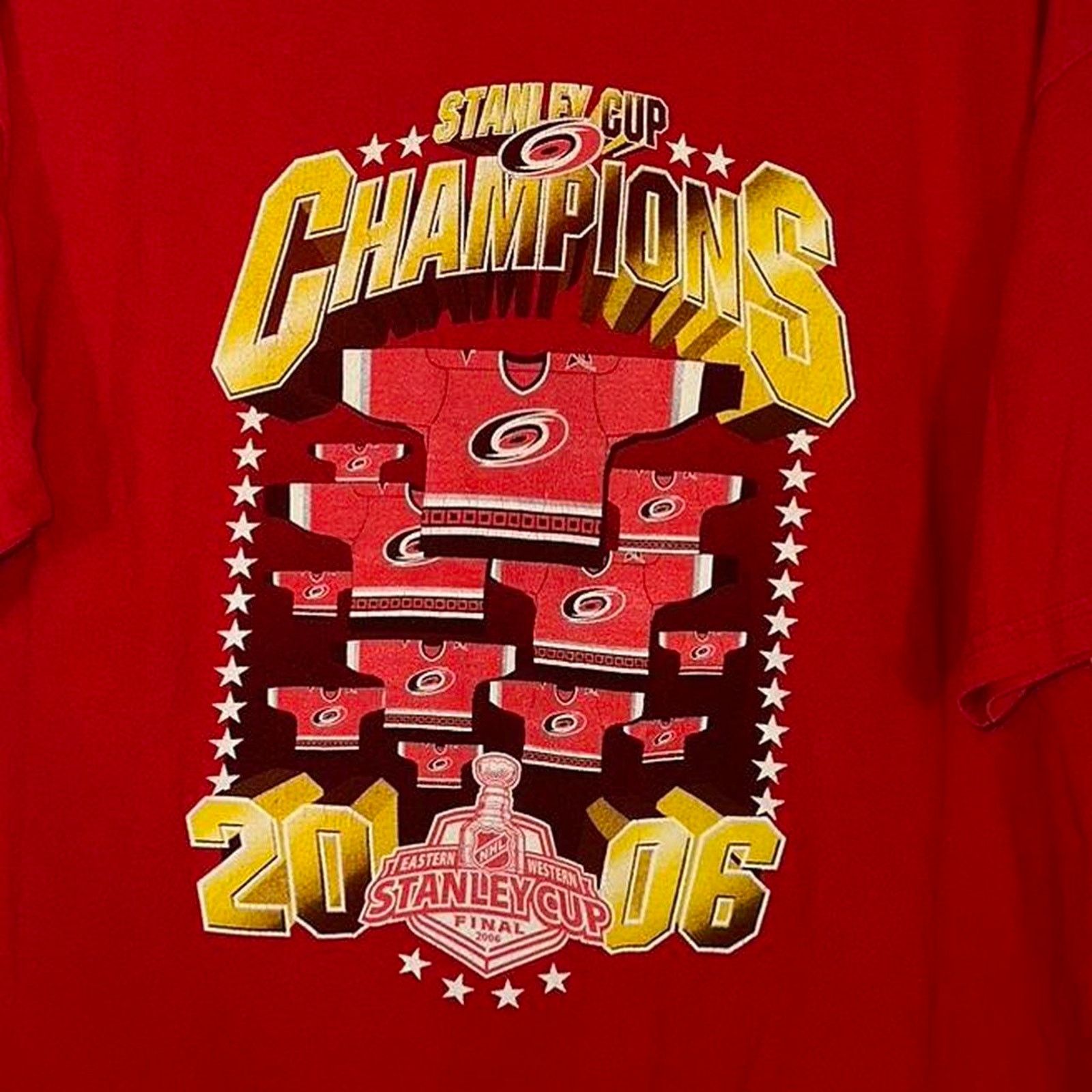 NHL × Vintage Vintage 2006 Stanley Cup Champions NHL Hurricanes size XL Size US XL / EU 56 / 4 - 4 Thumbnail