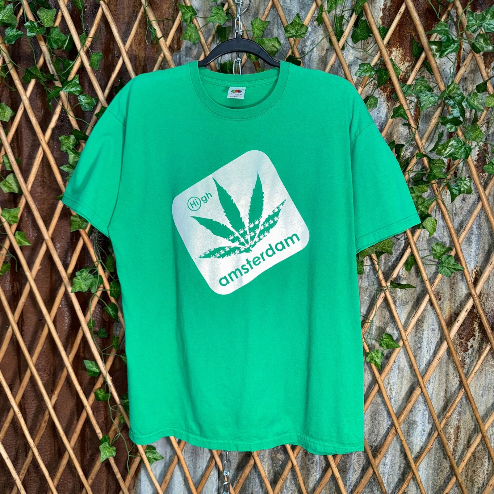 Fruit Of The Loom Vintage Y2K Amsterdam location maryjane 2000s promo t-shirt Size US XL / EU 56 / 4 - 1 Thumbnail